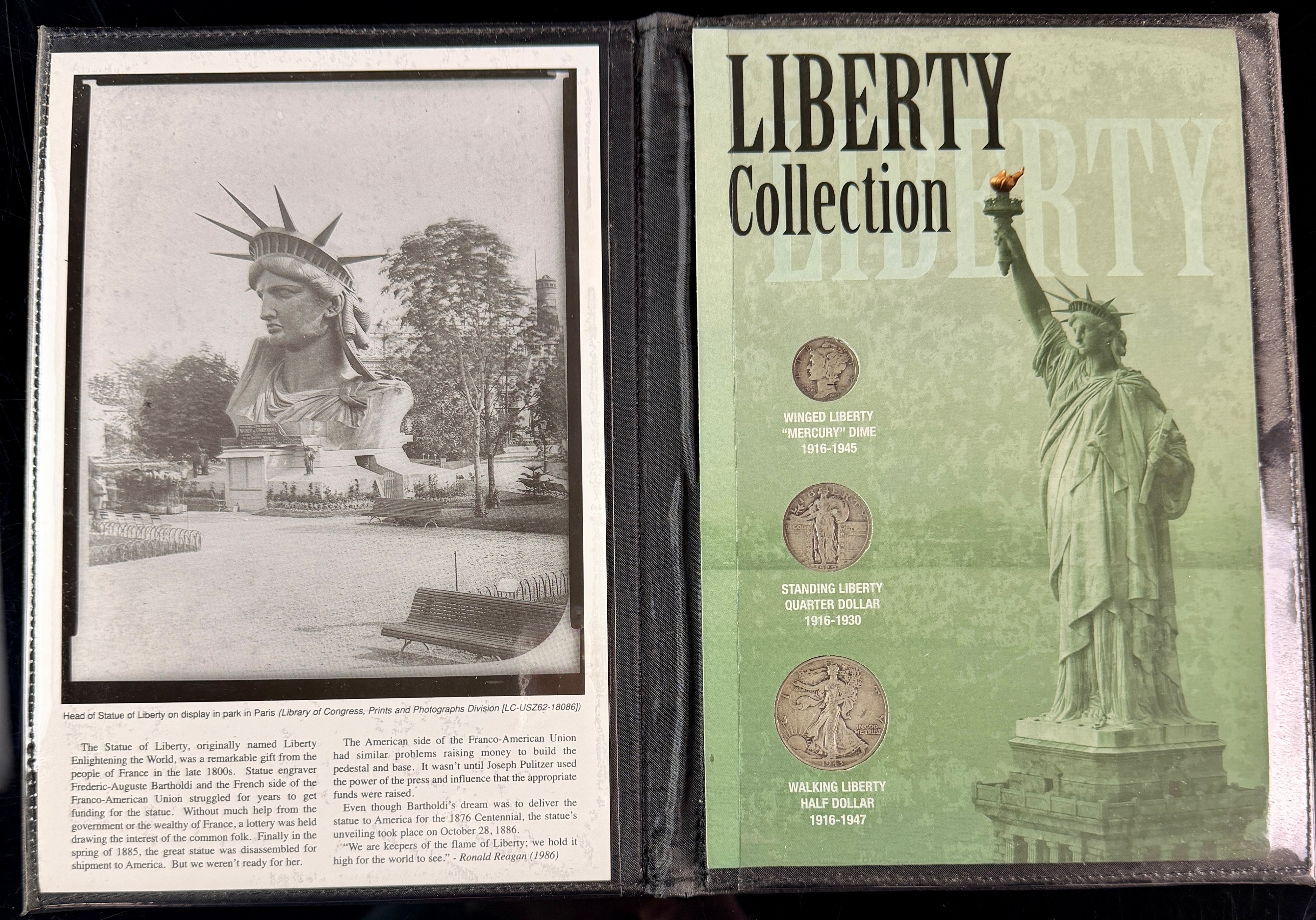 Three US 90% Silver Coins, "Liberty Collection" Commemorative Set Detailed Description: A commemorative coin set titled "Liberty Collection"