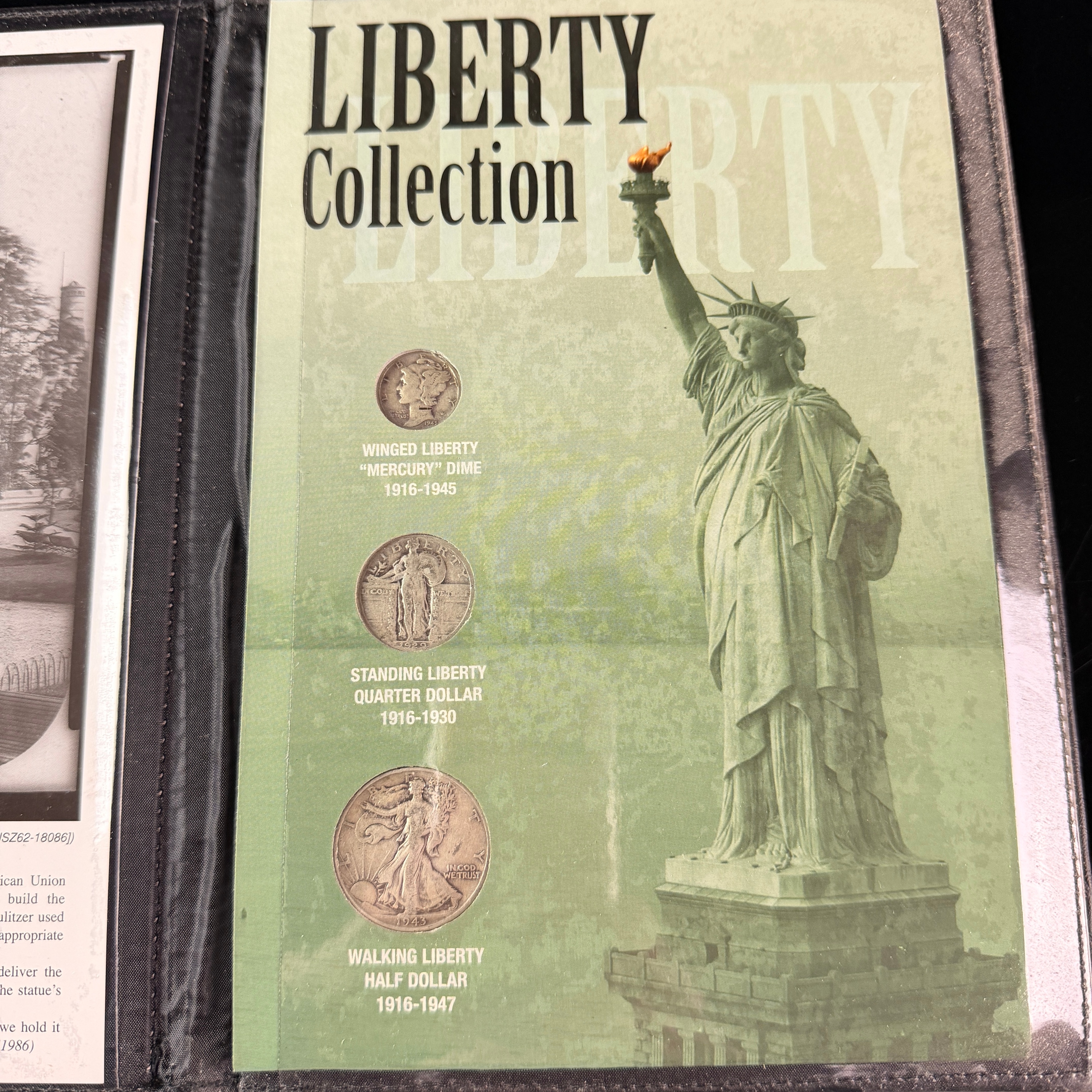 Three US 90% Silver Coins, "Liberty Collection" Commemorative Set Detailed Description: A commemorative coin set titled "Liberty Collection"