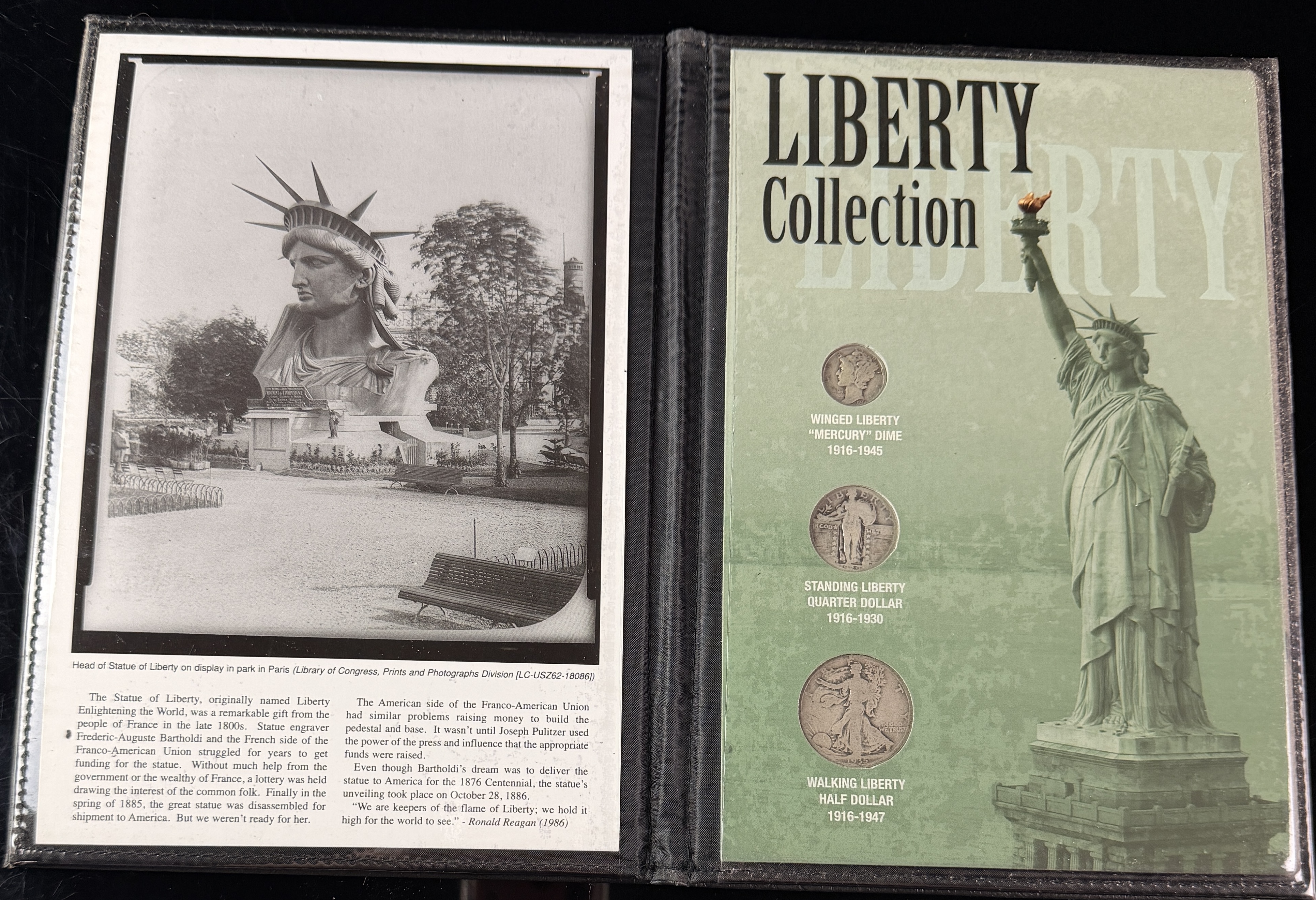A United States Commemorative Gallery Liberty Collection Three US Silver Coin Set