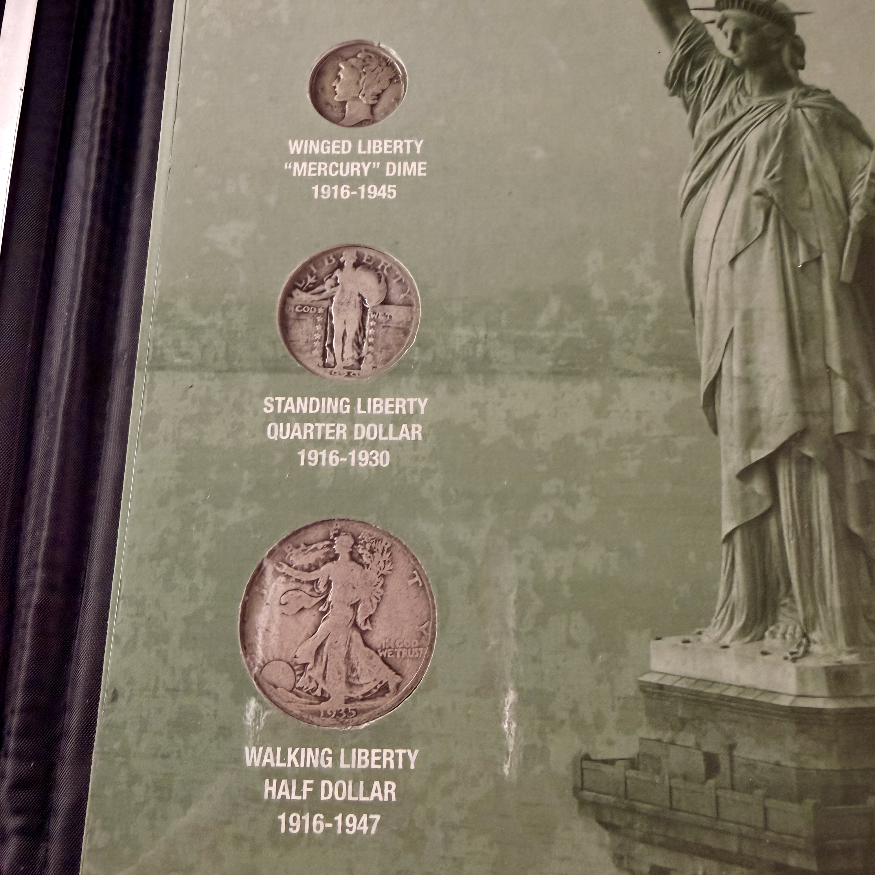 A United States Commemorative Gallery Liberty Collection Three US Silver Coin Set