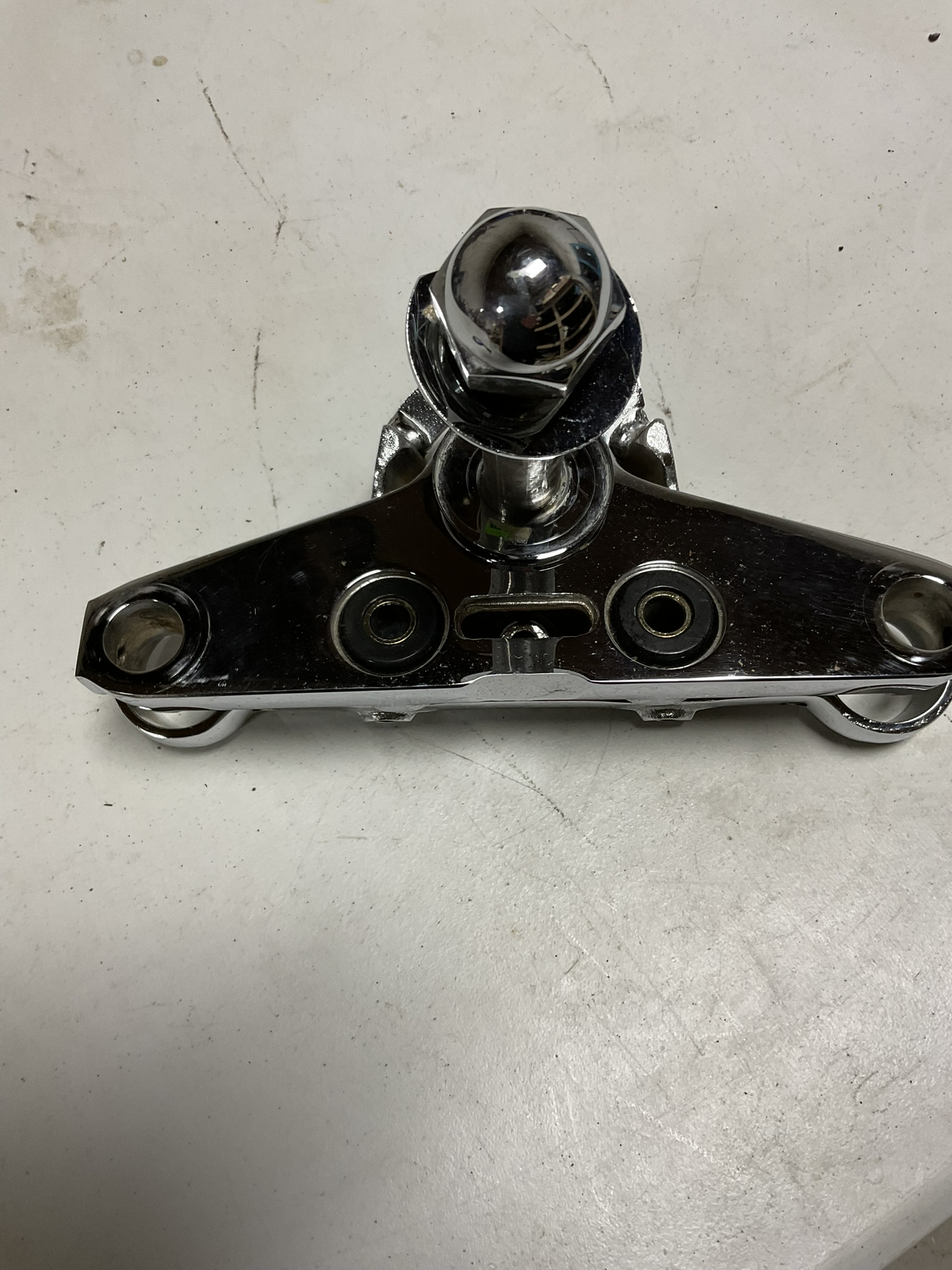 Motorcycle Chrome Wide Glide Style Triple Tree Assembly