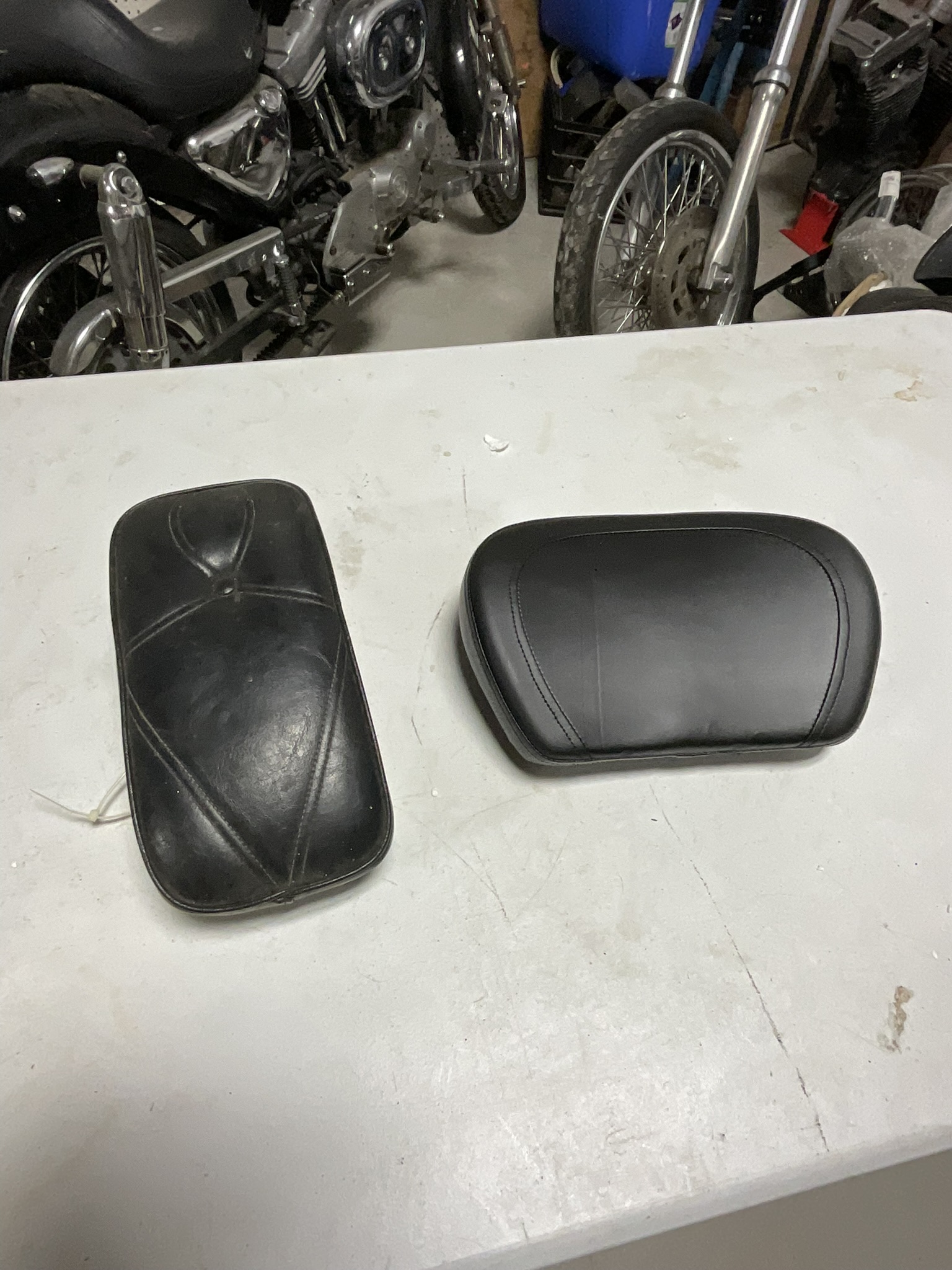Two Motorcycle Sissy Bar Backrest Pads