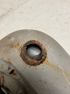 A Pair of Steel Split Motorcycle Fuel Tanks. This set consists of two steel motorcycle fuel 