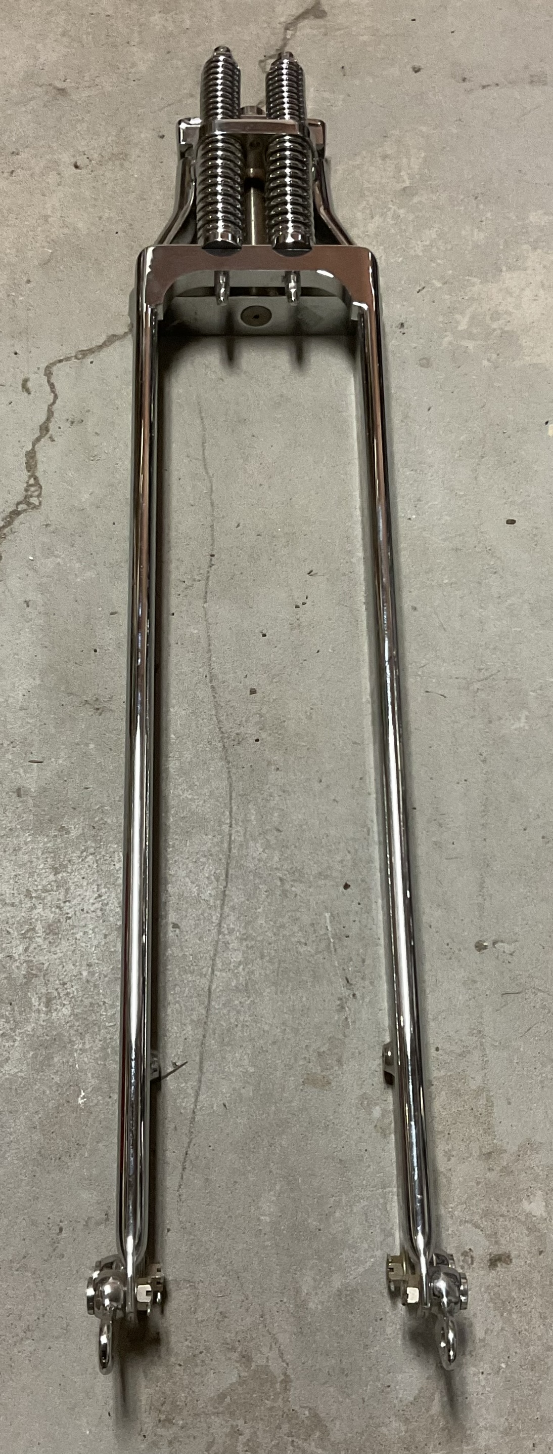 Extended Length Custom Chrome Springer Front Fork Assembly
