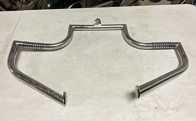 Lindby Custom Linbar Chrome Engine Guard Highway Bar. A chrome-plated steel motorcycle engine 