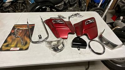 Assortment of Harley-Davidson Touring Motorcycle Accessories and Trim Pieces. A collection of 