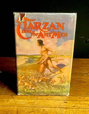 c. 1943-1945. Burroughs, Edgar Rice. Tarzan and the Ant Men. Grosset & Dunlap. (DJ). A wartime 