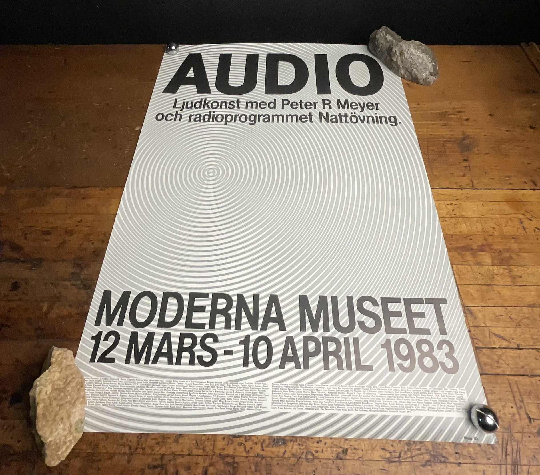 1983 Moderna Museet Audio Exhibition Poster
