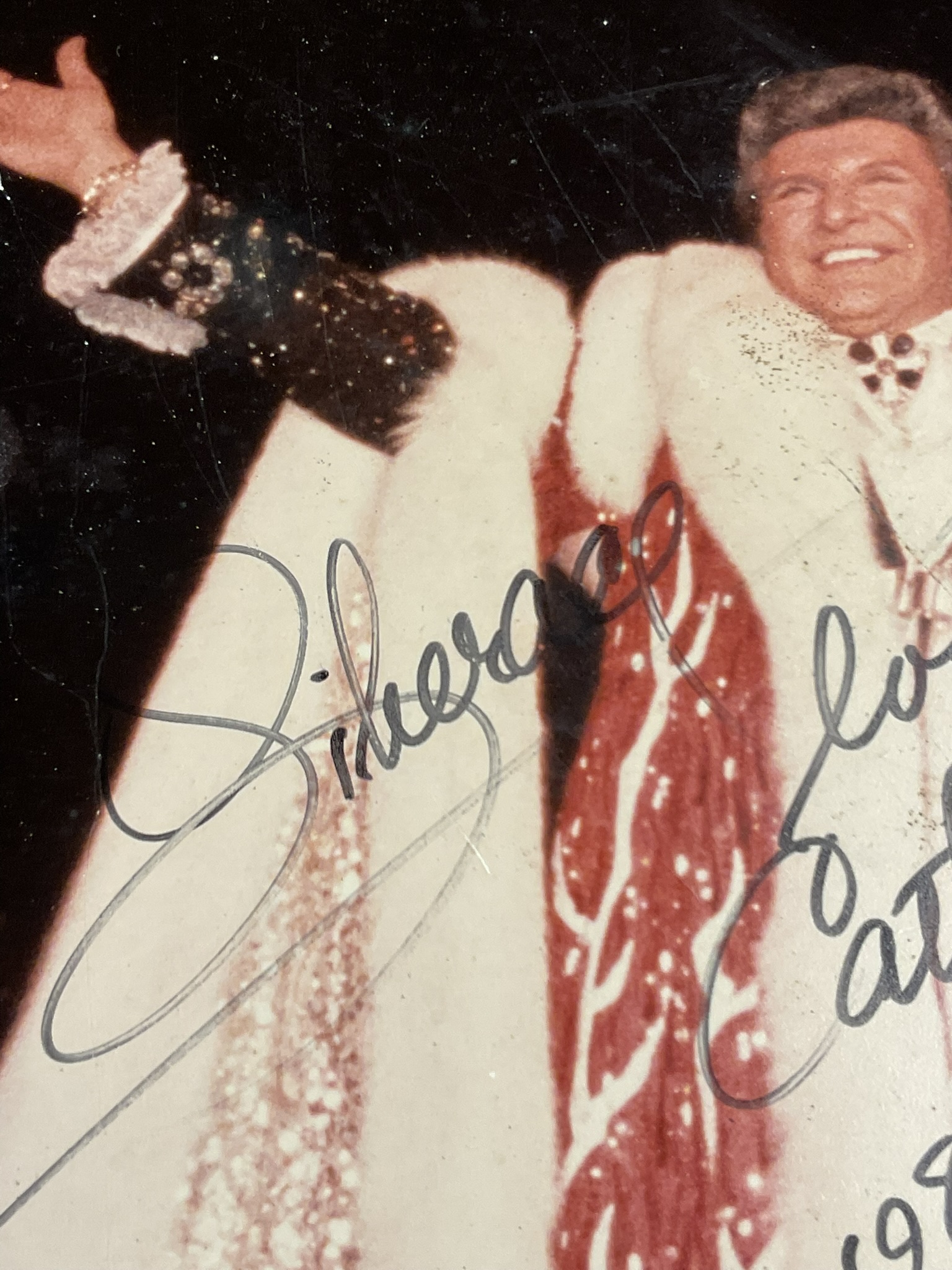 Liberace Autographed Stage Portrait Dated 1984