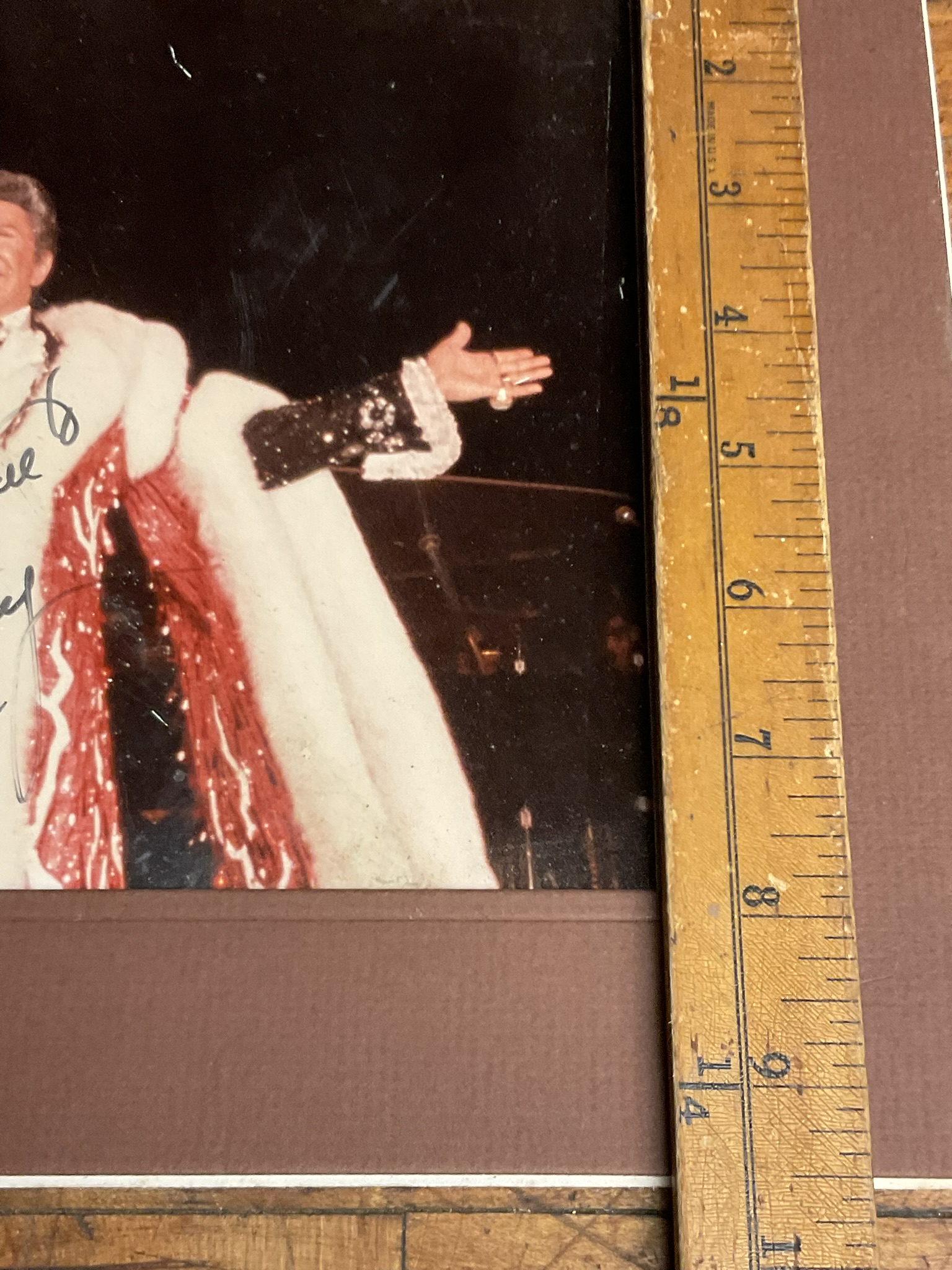Liberace Autographed Stage Portrait Dated 1984