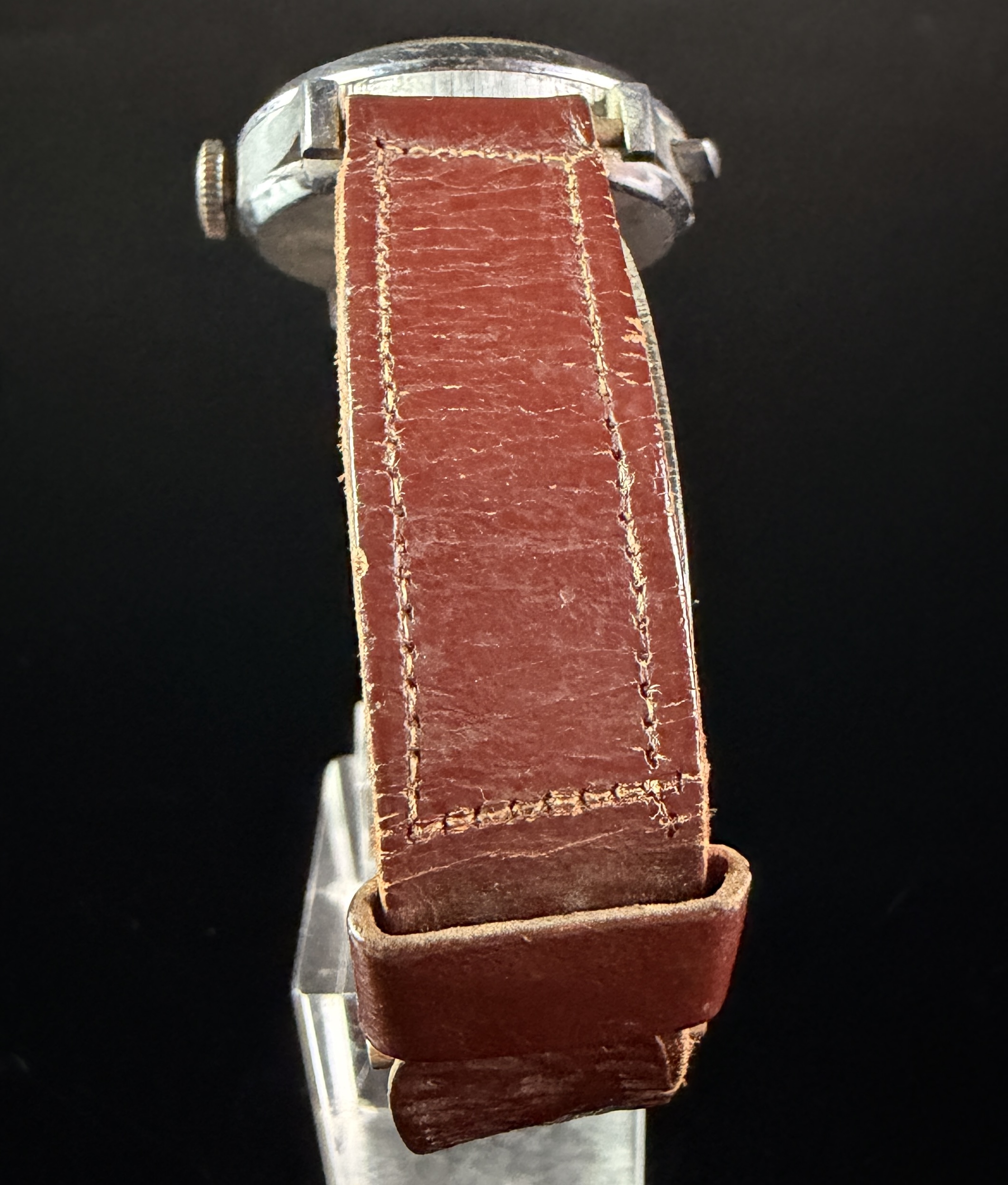 Vintage Chrome Plated Single Button Chronograph Wristwatch