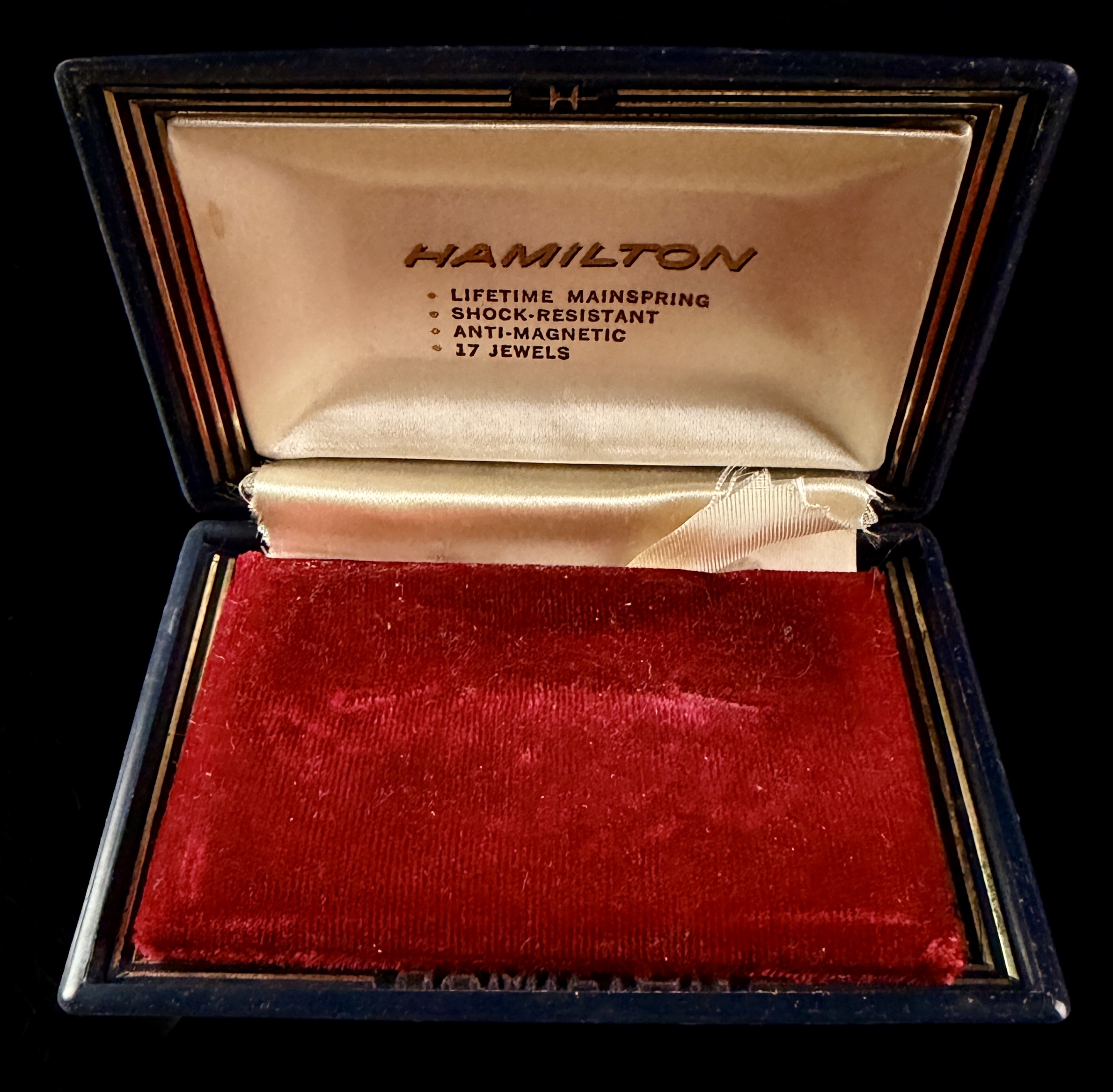 Vintage Hamilton Clamshell Watch Presentation Box