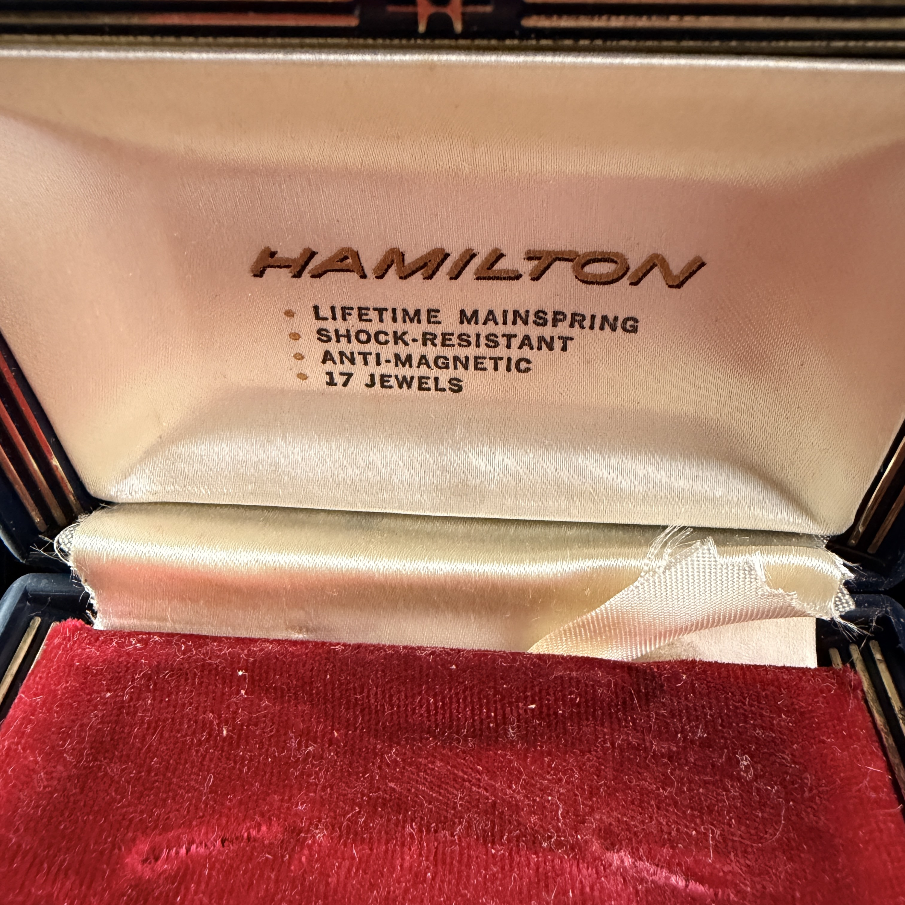 Vintage Hamilton Clamshell Watch Presentation Box