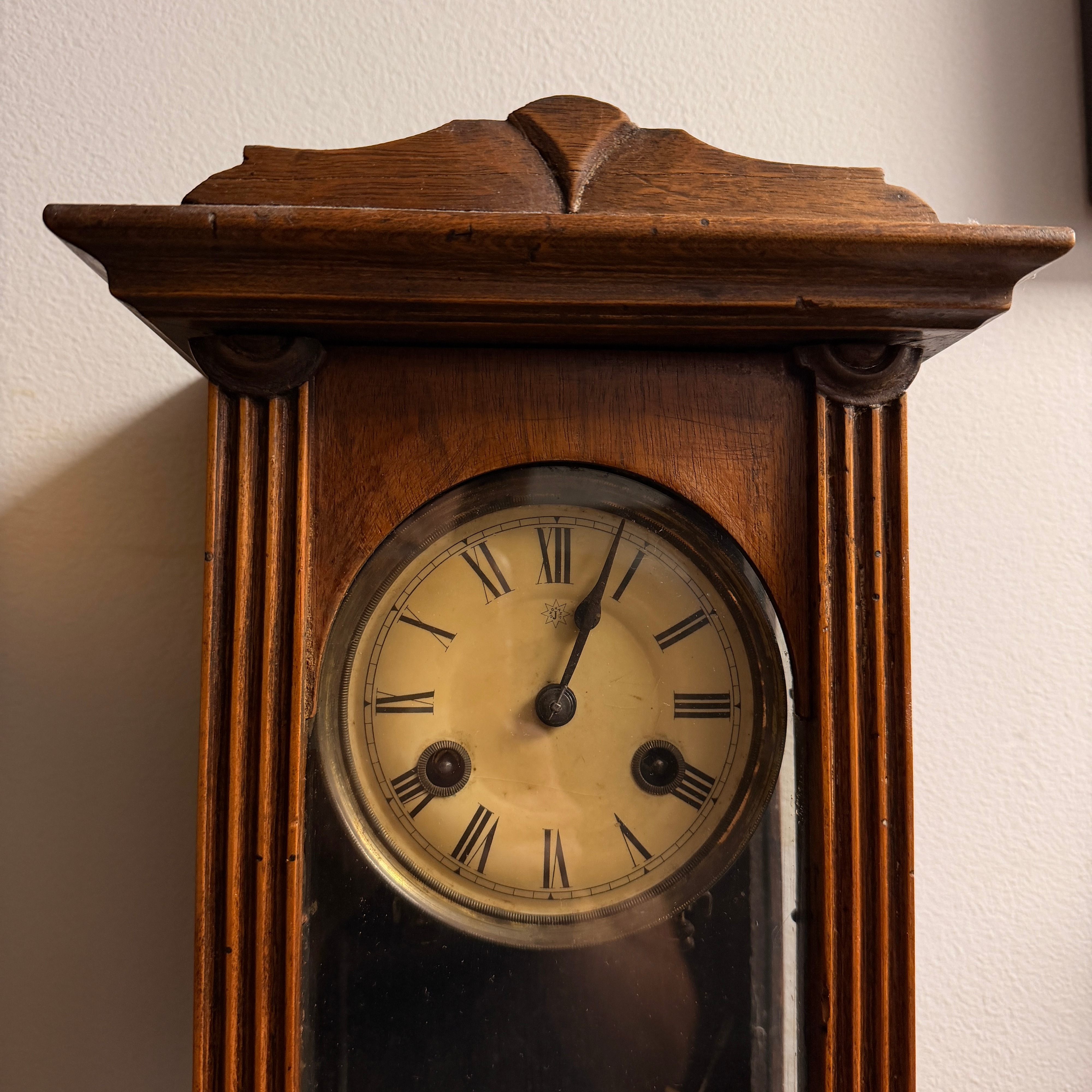 Antique Junghans Wood Case Regulator Wall Clock