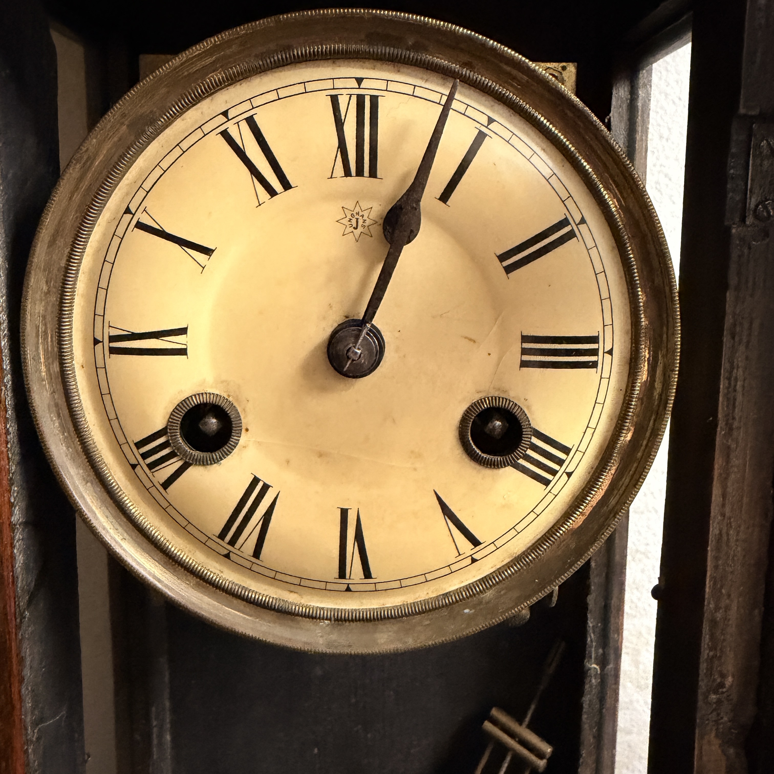 Antique Junghans Wood Case Regulator Wall Clock