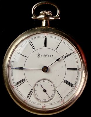 Rockford Watch Co. 17 Jewel Adjusted Open Face Pocket Watch. This antique open-face pocket watch 