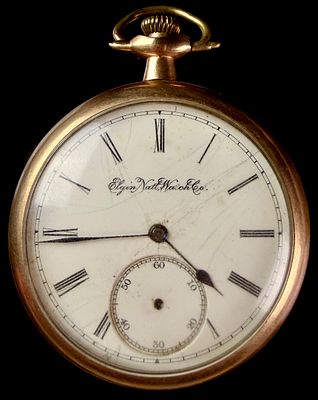 Elgin National Watch Co Grade 291 16 Size Gold Filled Pocket Watch. This is an American 