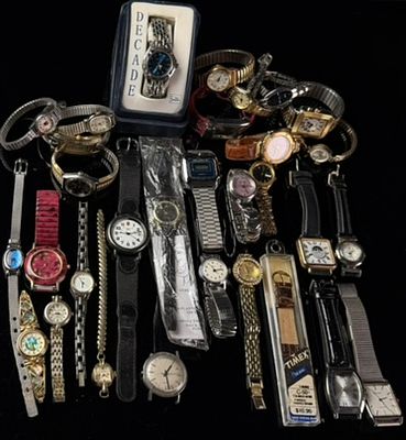 An Assortment of Vintage and Contemporary Wristwatches Featuring Victorinox Swiss Army, Timex 