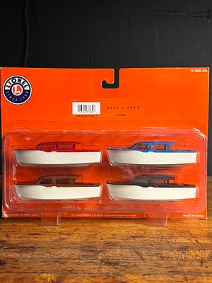 A Set of Lionel Boat Accessories in Original Sealed Blister Pack. A set of plastic O-gauge model 