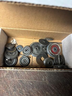A Collection of Vintage Model Train Drive Wheels and Gears. An assortment of vintage model train 