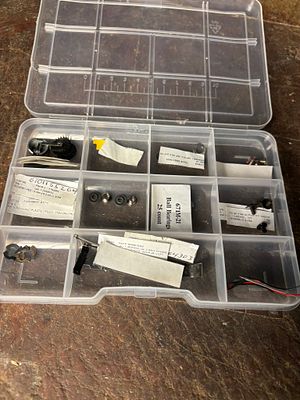Assortment of Lionel Model Train Replacement Parts and Hardware in Organizer Tray. An assortment 