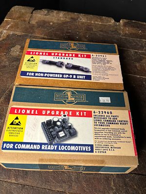 A Pair of Lionel TMCC Upgrade Kits Models 6-22960 and 6-22961. A pair of vintage Lionel upgrade 