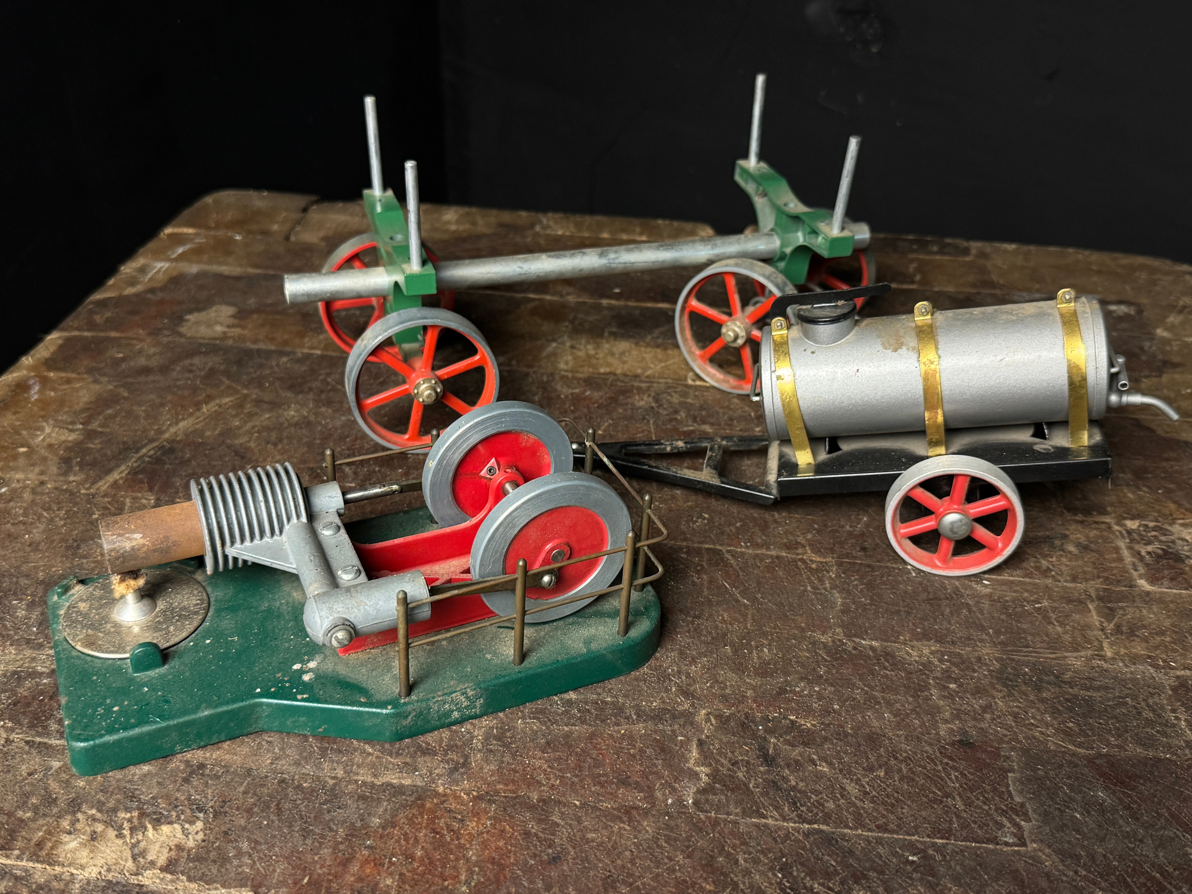 Three Solar Engines Hot Air Stirling Engine Components