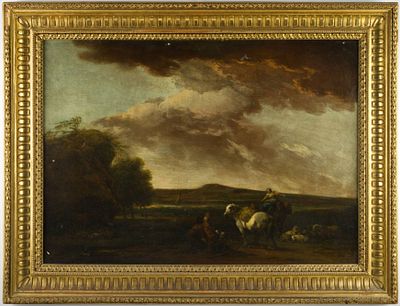 Ferdinand Kobell, přips&aacute;no (1740-1799) - Ferdinand Kobell, přips&aacute;no (1740-1799). LANDSCAPE WITH 