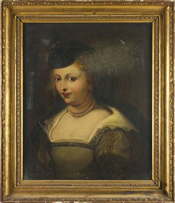 PORTRAIT OF HELENA FOURMENT (AFTER PETER PAUL RUBENS). 18th/19th centuryOil on canvas, 66&times;53 cm 