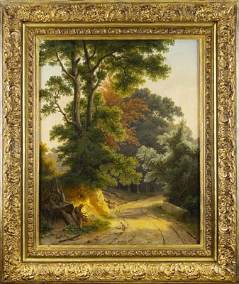 Bedřich Havr&aacute;nek (1821-1899) - Bedřich Havr&aacute;nek (1821-1899). FOREST PATH1865–1875Oil on canvas 