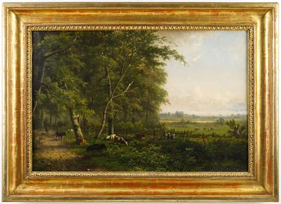 Claas Hendrik Meiners (1819-1894) - Claas Hendrik Meiners (1819-1894). AT PASTUREOil on canvas 