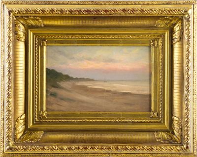 V&aacute;clav Brož&iacute;k (1851-1901) - V&aacute;clav Brož&iacute;k (1851-1901). SEASHORE (STUDY FROM NORMANDY)first half of 