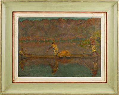 Andr&eacute;e Karpel&egrave;s (1885-1956) - Andr&eacute;e Karpel&egrave;s (1885-1956). BATEAU-TOMBEREAU1910–1920Oil on canvas 