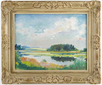 Karel J&iacute;lek (1896-1983) - Karel J&iacute;lek (1896-1983). LANDSCAPE1954Tempera on paper, 28&times;36 cm (40&times;48.5 