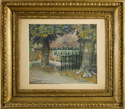 Tina Pezellen (1897-1979) - Tina Pezellen (1897-1979). HAMMER AM SEE1919Tempera on paper, 23.5&times;27.7 