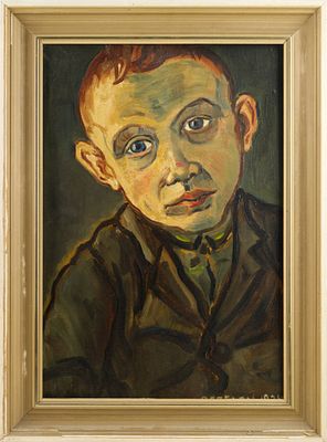 Tina Pezellen (1897-1979) - Tina Pezellen (1897-1979). PAIR OF MALE PORTRAITSPortrait of a Boy: 