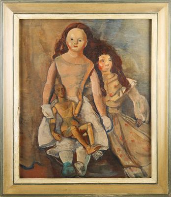 Tina Pezellen (1897-1979) - Tina Pezellen (1897-1979). DOLLSOil on canvas, 65&times;54 cm (80&times;70 cm). 