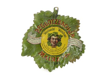 Zahlteller, Aschenbecher, Weinhandel P.F. Glotzbach, Mainz 1910 (1)Sehr seltene, stark gepr&auml;gte 