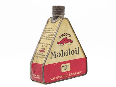 &Ouml;ldose Gargoyle Mobiloil "D", &Ouml;sterreich, Tschechien um 1930 (1-)Seltene &Ouml;ldose Gargoyle 