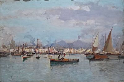 Oscar Ricciardi (Napoli 1864-1935) - Oscar Ricciardi (Napoli 1864-1935) Misure:cm.22 x 33 senza 