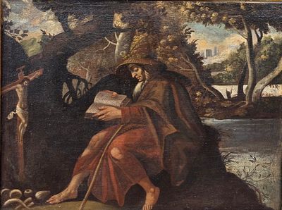 Scuola veneta XVII secolo - Scuola veneta XVII secolo Misure:cm.76 x 103 senza cornice 