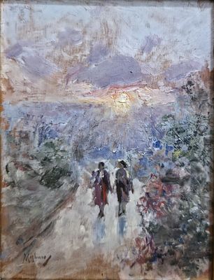 Vincenzo Migliaro (Napoli 1858 - 1938) - Vincenzo Migliaro (Napoli 1858 - 1938) Misure:cm.10 x 13 