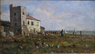 Luigi Gioli (Cascina 1854 -Firenze 1947) - Luigi Gioli (Cascina 1854 -Firenze 1947) Paesaggio 