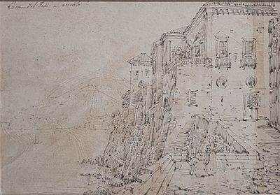 Antonio Senape (Roma 1788-Napoli 1850)Misure - Casa del Tasso, SorrentoMisure:cm.17 x 24 senza 