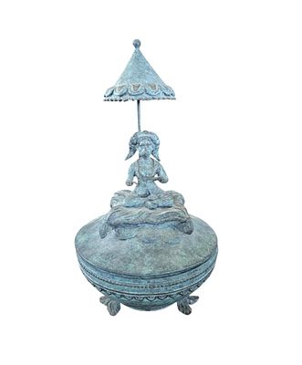 Manifattura orientale XIX-XX secolo - Scultura in bronzoMisure:cm.30 x 56H Scultura-centrotavola 