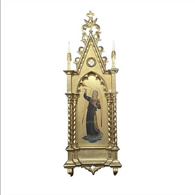 Manifattura italiana XIX secolo - Dipinto Angelo suonatoreMisure:cm.12 x 30 Misure:cm.20 x 60 Olio 