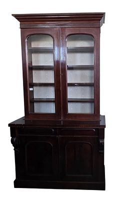 Manifattura inglese XIX secolo - Libreria 2 corpiMisure:cm.123 x 49 x 223h Libreria 2 corpi 