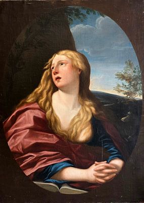 Maddalena penitente - Francesco Albani (1578 -1660) Misure: cm.71 x 97 senza cornice Misure: cm.90 