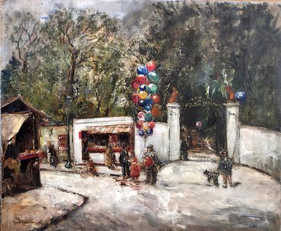 Ingresso alla Floridiana - Guido Casciaro ( Napoli 1900- Napoli 1963) Misure: cm.64 x 77 Senza 