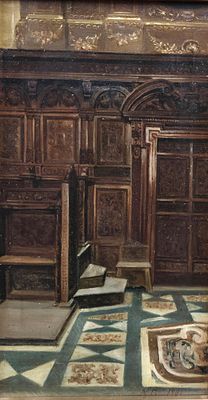 Sagrestia di S.Maritino - Gustavo Nacciarone ( Napoli 1831-1929) Misure: cm.34 x 62 senza cornice 